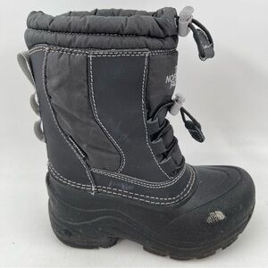The North Face Kids - Size 11 C - Black Waterproof Insulated Winter Snow Boots